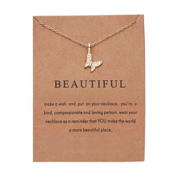 Wholesale Paper Card Animal Necklace Series Pearl Balance Beam Hummingbird Necklace For Women Alloy Electroplated Ochain Clavicle Chain