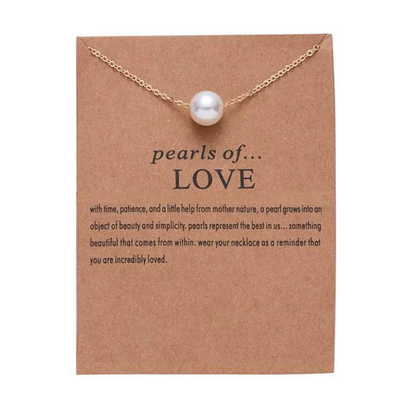 Wholesale Paper Card Animal Necklace Series Pearl Balance Beam Hummingbird Necklace For Women Alloy Electroplated Ochain Clavicle Chain