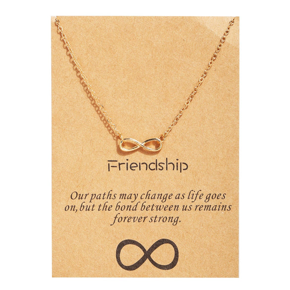 Wholesale Paper Card Necklace With Simple Circle Clavicle Chain Retro Letter And Butterfly Design Alloy Material Electroplating Treatment