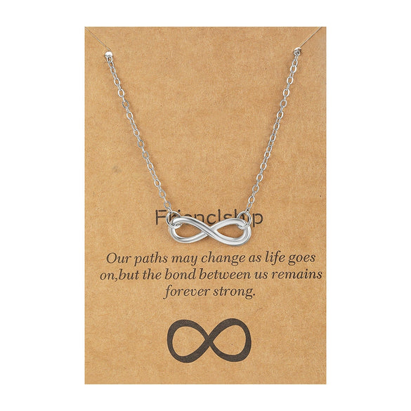Wholesale Paper Card Necklace With Simple Circle Clavicle Chain Retro Letter And Butterfly Design Alloy Material Electroplating Treatment