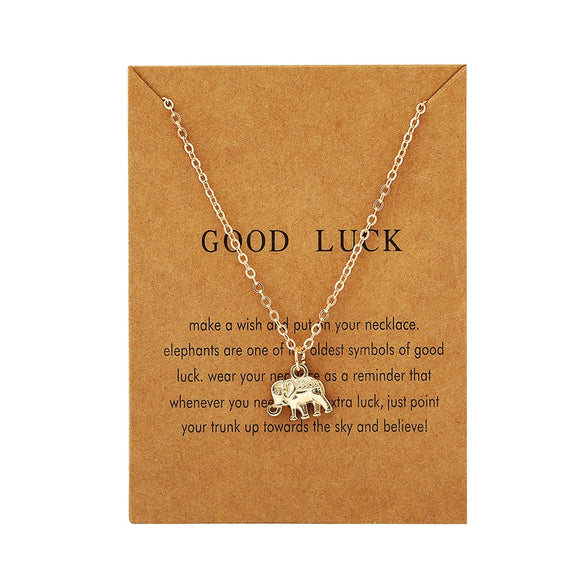 Wholesale Paper Card Necklace With Simple Circle Clavicle Chain Retro Letter And Butterfly Design Alloy Material Electroplating Treatment