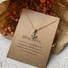 Wholesale Paper Card Necklace With Simple Circle Clavicle Chain Retro Letter And Butterfly Design Alloy Material Electroplating Treatment