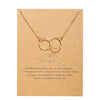 Wholesale Paper Card Necklace With Simple Circle Clavicle Chain Retro Letter And Butterfly Design Alloy Material Electroplating Treatment