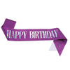 Wholesale Party And Wedding Dress Glitter Cloth Printing Shoulder Strap Happy Birthday Design