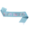 Wholesale Party And Wedding Dress Glitter Cloth Printing Shoulder Strap Happy Birthday Design