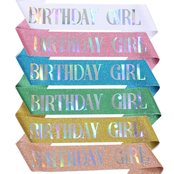 Wholesale Party Glue Cloth Nonwoven Shoulder Strap Courtesy Strap With Glitter Cloth And Bronzing