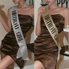 Wholesale Party Glue Cloth Nonwoven Shoulder Strap Courtesy Strap With Glitter Cloth And Bronzing