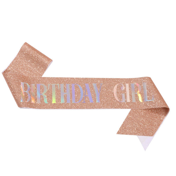 Wholesale Party Glue Cloth Nonwoven Shoulder Strap Courtesy Strap With Glitter Cloth And Bronzing