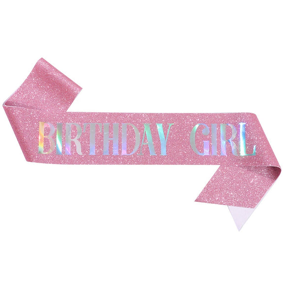 Wholesale Party Glue Cloth Nonwoven Shoulder Strap Courtesy Strap With Glitter Cloth And Bronzing