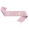 Wholesale Party Headband Shoulder Strap Etiquette Belt Ribbon For Mommy To Be And Daddy To Be Glitter Cloth Bronzing