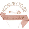 Wholesale Party Headband Shoulder Strap Etiquette Belt Ribbon For Mommy To Be And Daddy To Be Glitter Cloth Bronzing