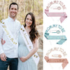 Wholesale Party Headband Shoulder Strap Etiquette Belt Ribbon For Mommy To Be And Daddy To Be Glitter Cloth Bronzing