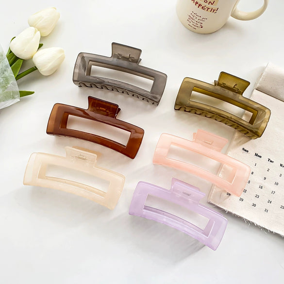 Wholesale Pc Handmade Square Shark Clip Women's Hair Accessories Simple Geometric Style