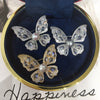 Wholesale Pearl Alloy Inlaid Artificial Gemstones And Semiprecious Stones Fairy Butterfly Brooch With Real Gold Plating And Set With Pearls