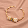 Wholesale Pearl Ball Handmade Cloisonne Retro Bow Shaped Electroplated Bracelet For Women