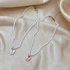 Wholesale Pearl Butterfly Pendant Necklace
