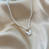 Wholesale Pearl Butterfly Pendant Necklace