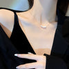 Wholesale Pearl Clavicle Chain Necklace Women's Light Luxury Niche Design Copper Geometric Electroplating