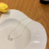 Wholesale Pearl Clavicle Chain Necklace Women's Light Luxury Niche Design Copper Geometric Electroplating