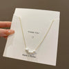 Wholesale Pearl Clavicle Chain Necklace Women's Light Luxury Niche Design Copper Geometric Electroplating