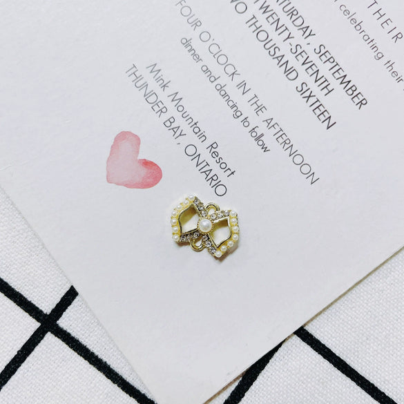 Wholesale Pearl Diamond Jewelry Accessories With Peach Heart Shape And Electroplating Treatment For Earrings And Necklace
