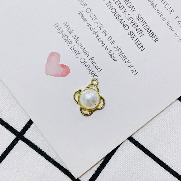 Wholesale Pearl Diamond Jewelry Accessories With Peach Heart Shape And Electroplating Treatment For Earrings And Necklace