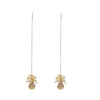 Wholesale Pearl Earrings Antique Geometric Style Zircon Flower Cluster Electroplated Jewelry