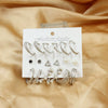 Wholesale Pearl Earrings Set Geometric Alloy Electroplated For Women