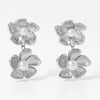 Wholesale Pearl Flower Earrings Stainless Steel Vacuum Electroplated Gold Retro Flower Style Ear Jewelry For Women