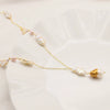 Wholesale Pearl Geometric Bamboo Chain Women's Elegant Highgrade Long Pendant Clavicle Chain 18K Real Gold Electroplated Color Retaining Jewelry