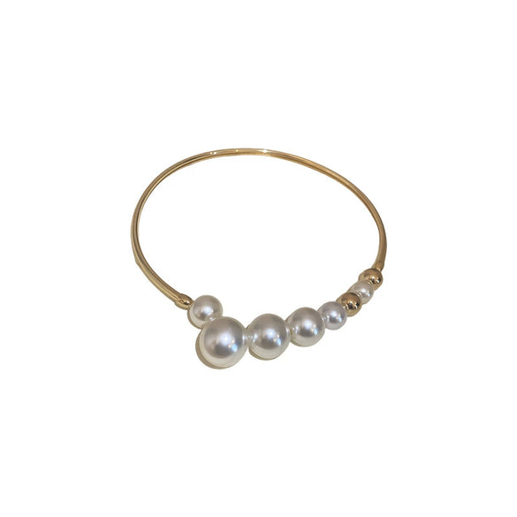 Wholesale Pearl Geometric Copper Necklace Electroplated For Women Fashion Personality Choker Collar