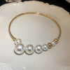 Wholesale Pearl Geometric Copper Necklace Electroplated For Women Fashion Personality Choker Collar