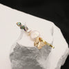 Wholesale Pearl Hairpin Baroque Style Butterfly Design 18K Gold Plated Female Side Clip Headdress