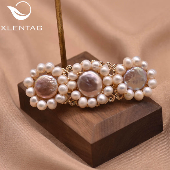 Wholesale Pearl Hairpin High Quality Natural Fresh Water Retro Style Pure Handmade Spring One Word Side Clip