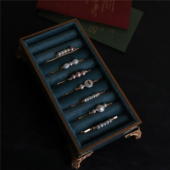 Wholesale Pearl Hairpin Retro Elegant Pastoral Style Weave Design