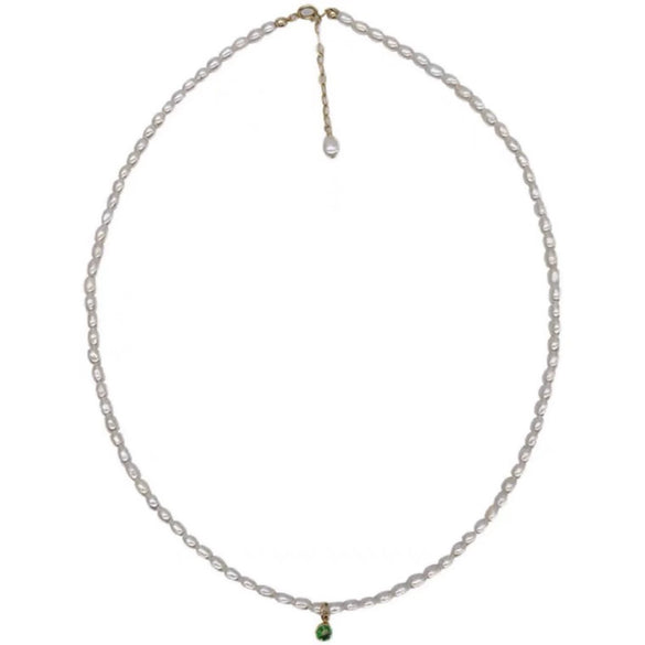 Wholesale Pearl Necklace Copper Freshwater Pearl Rice Shape Droplet Shape Minimalist Style For Women