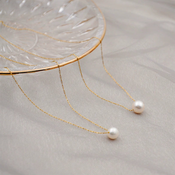 Wholesale Pearl Necklace Geometric Retro Design Electroplating For Women