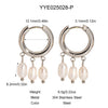 Wholesale Pearl Pendant Earrings In Light Luxury And Minimalist Style Made Of Stainless Steel With Pvd Furnace Vacuum Real Gold Plating