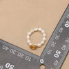 Wholesale Pearl Ring Retro Geometric Style Electroplating Winding Rose Design For Women