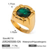 Wholesale Pearl Ring Stainless Steel Geometric Light Luxury Electroplated Jewelry For Women