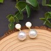 Wholesale Pearl 925 Sterling Silver Edison Baroque Earrings With Geometric Design And Electroplating For Women