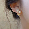 Wholesale Pearl Stud Earrings Alloy Heart Shape Cartoon Retro Trendy