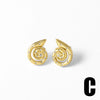 Wholesale Pearl Thread Earrings Copper 18K Gold Plated Geometric Animal Zodiac Minimalist Style