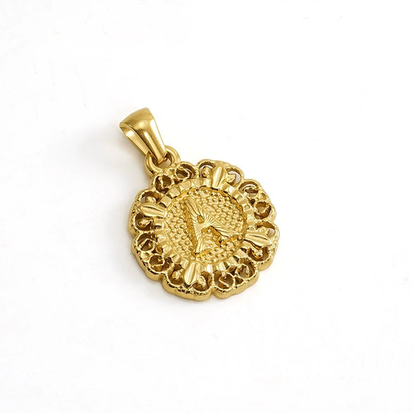 Wholesale Pendant Accessories Stainless Steel Embossed English Letter Number Text Electroplating For Women