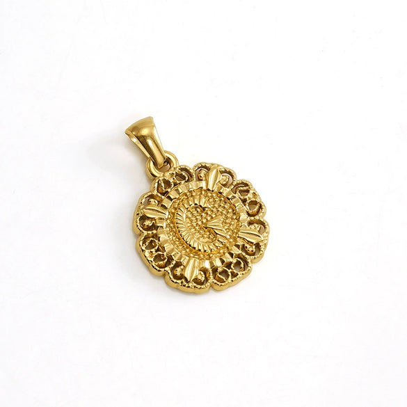 Wholesale Pendant Accessories Stainless Steel Embossed English Letter Number Text Electroplating For Women