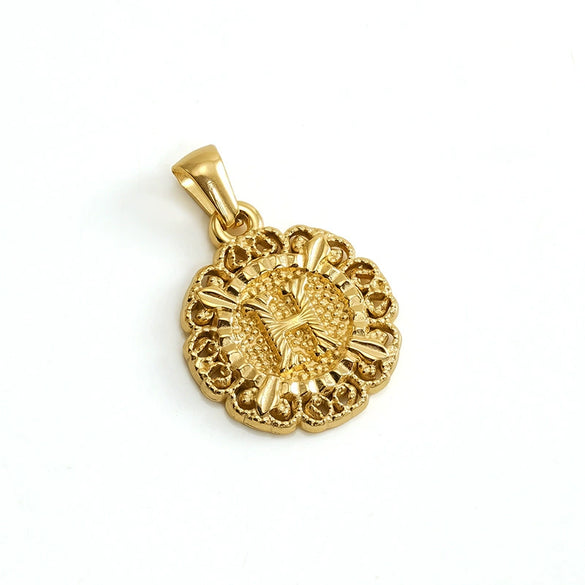 Wholesale Pendant Accessories Stainless Steel Embossed English Letter Number Text Electroplating For Women