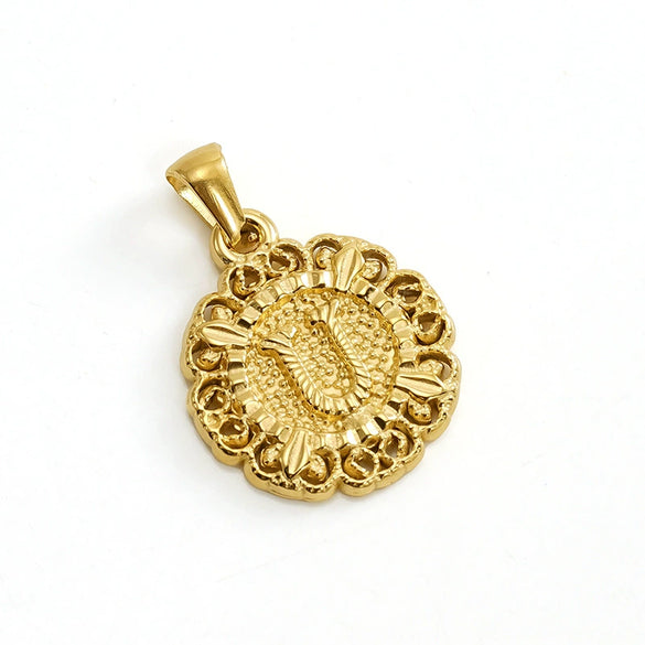 Wholesale Pendant Accessories Stainless Steel Embossed English Letter Number Text Electroplating For Women