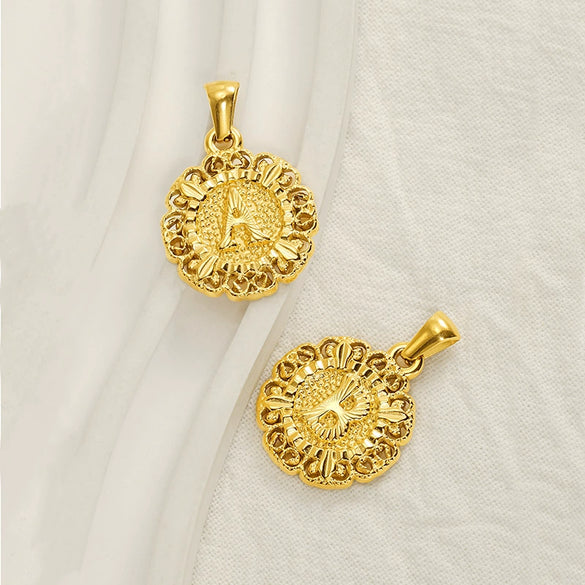 Wholesale Pendant Accessories Stainless Steel Embossed English Letter Number Text Electroplating For Women