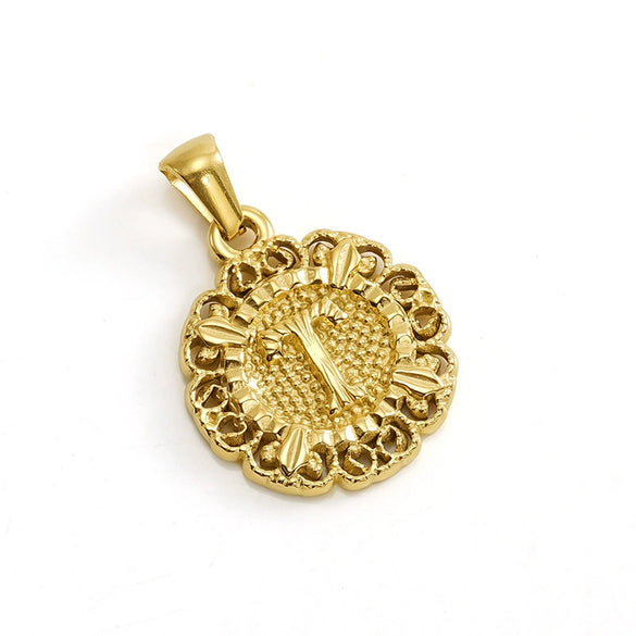 Wholesale Pendant Accessories Stainless Steel Embossed English Letter Number Text Electroplating For Women