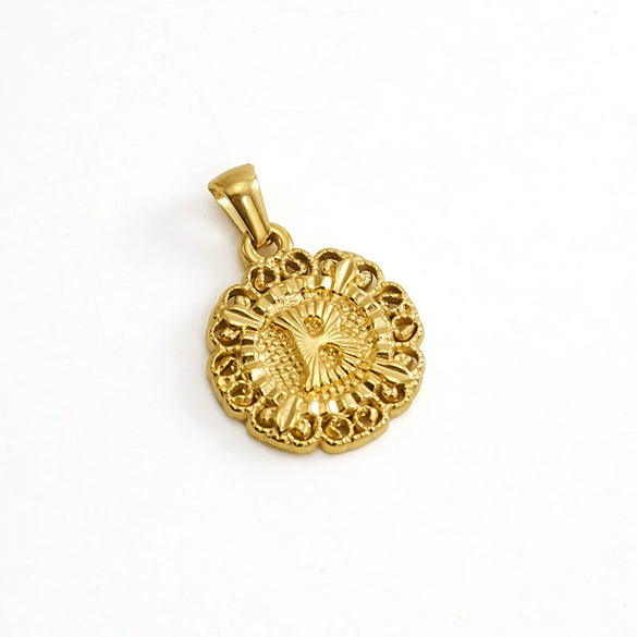 Wholesale Pendant Accessories Stainless Steel Embossed English Letter Number Text Electroplating For Women